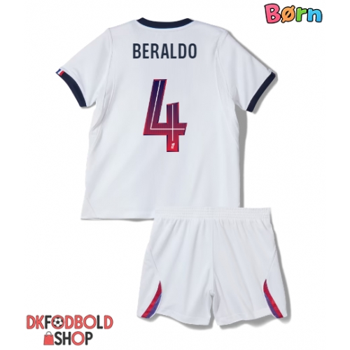 Paris Saint-Germain Lucas Beraldo #4 Udebanesæt Børn 2026-27 Kort ærmer (+ korte bukser)